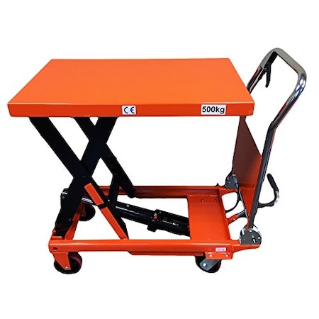 Casterhq Mighty Lift LT1100 Hydraulic Scissor Lift Table, Heavy Duty Folding - LT1100